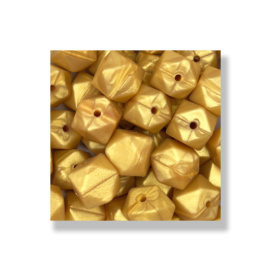 HEX027 - Gold 17mm Hexagon