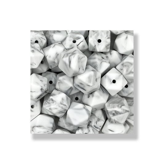 HEX034 - Marble 17mm Hexagon