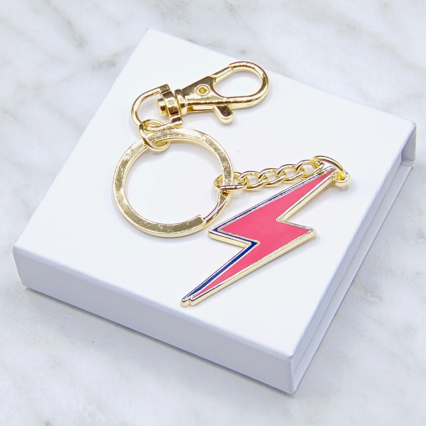 We Can Be Heroes - Pink Enamel Keychain