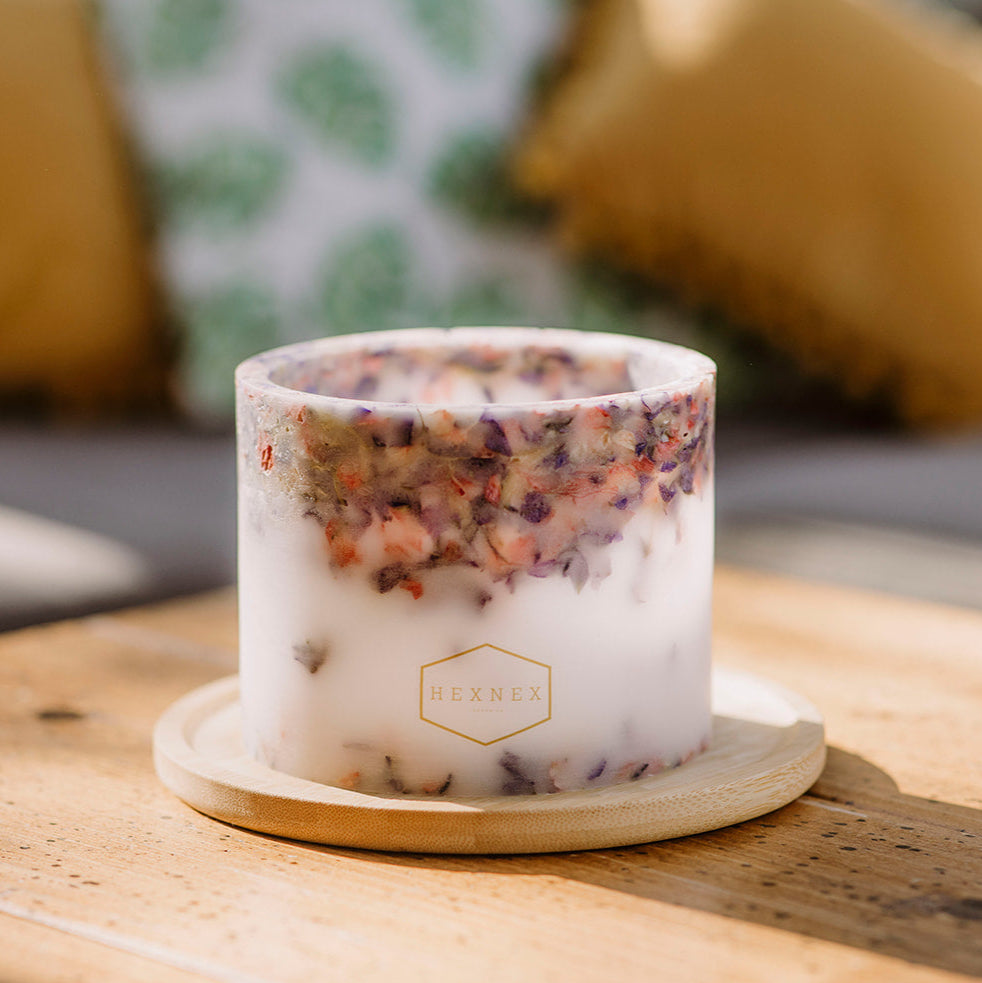 Kaleidoscope Confetti Candle Luminary Jar