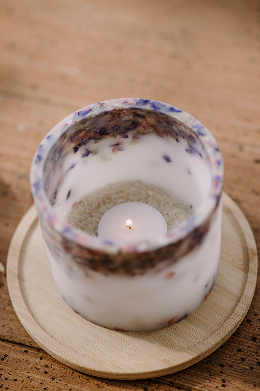 Kaleidoscope Confetti Candle Luminary Jar
