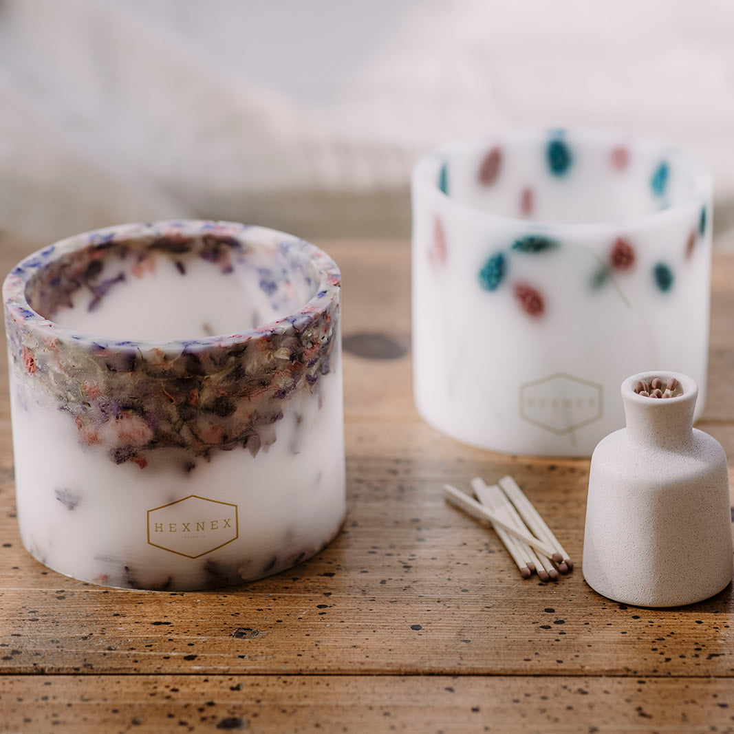 Kaleidoscope Confetti Candle Luminary Jar