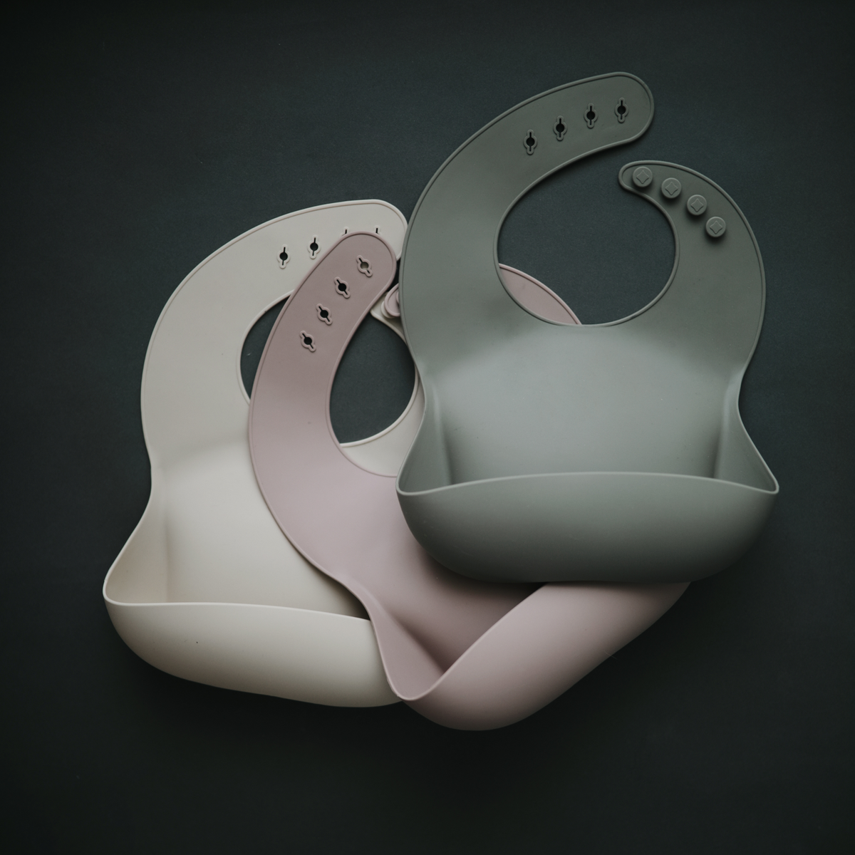 Warm Taupe Silicone Bib