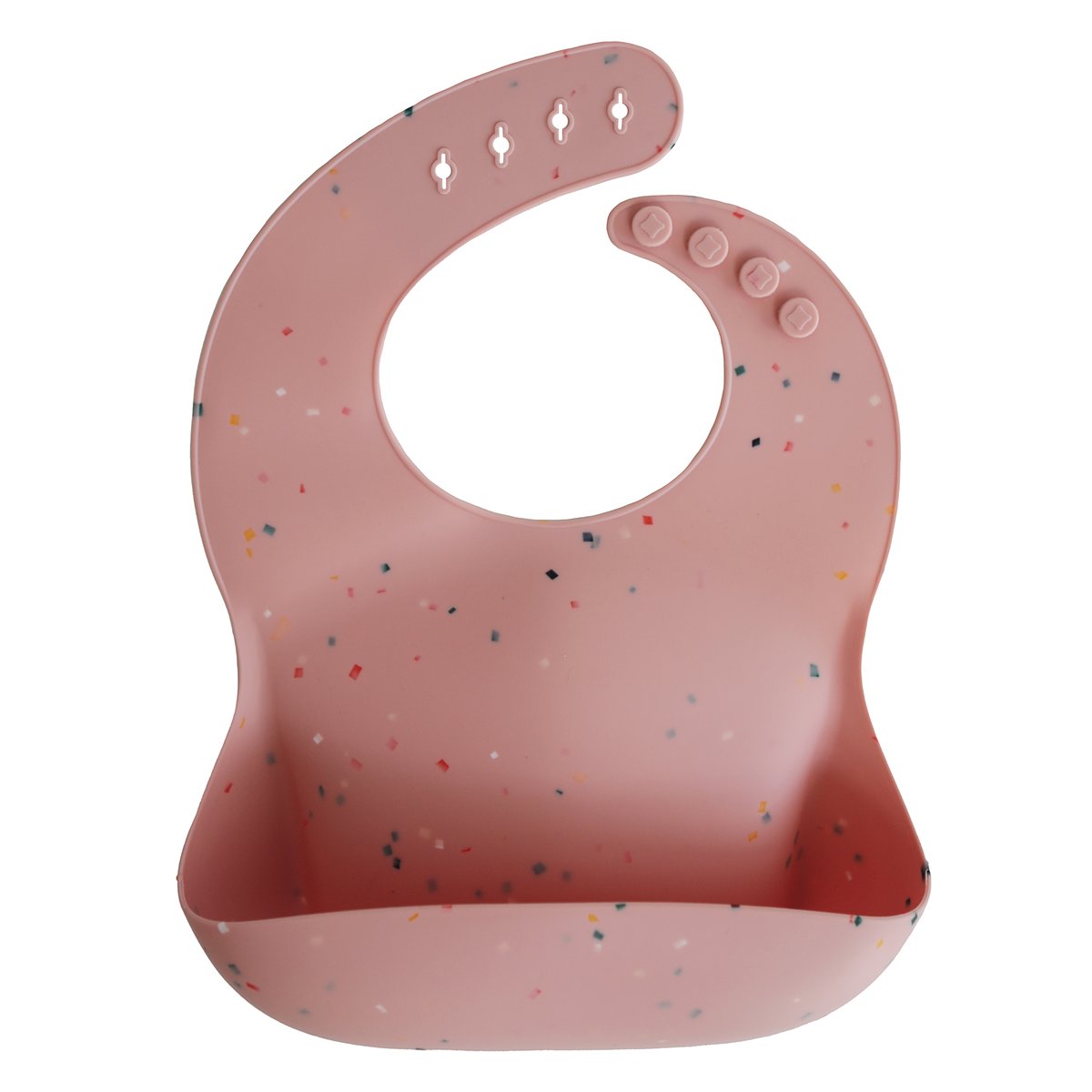 Pink Confetti Silicone Bib