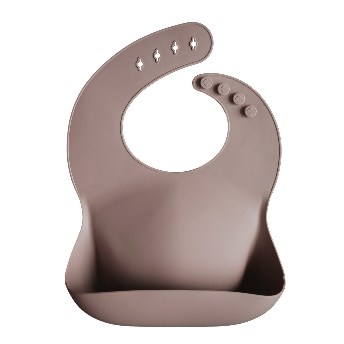 Warm Taupe Silicone Bib