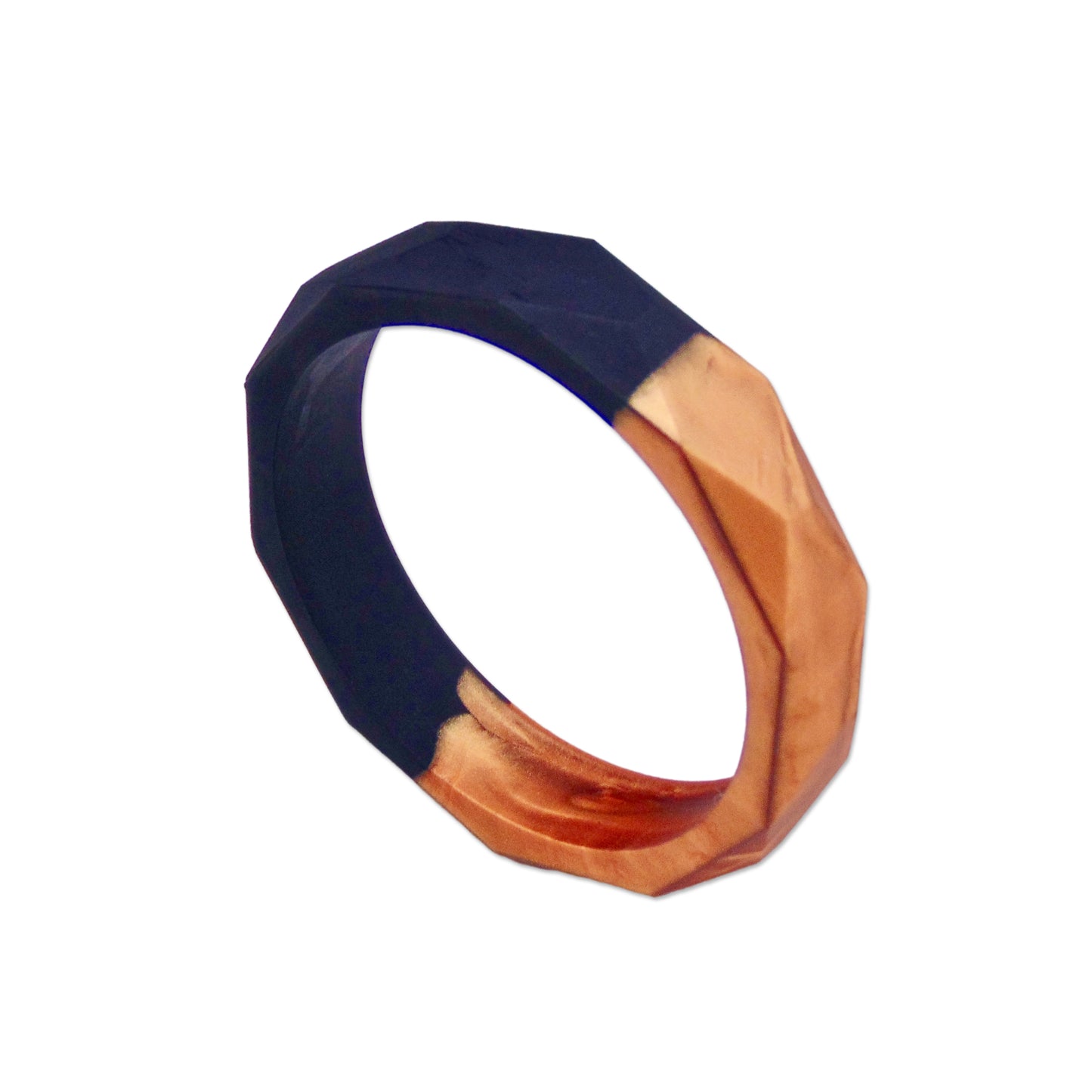 Black and Copper Two Tone Bangle