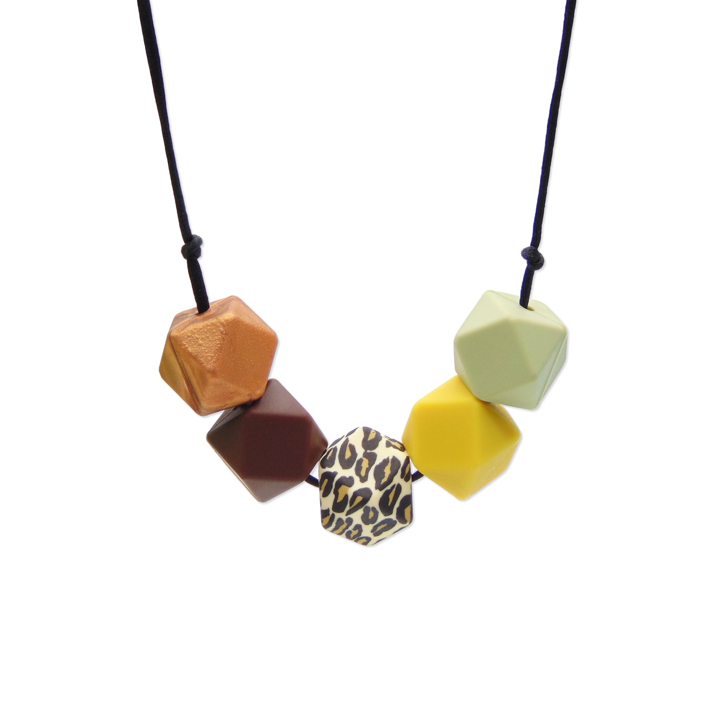 Classic Leopard - 5 Bead Necklace
