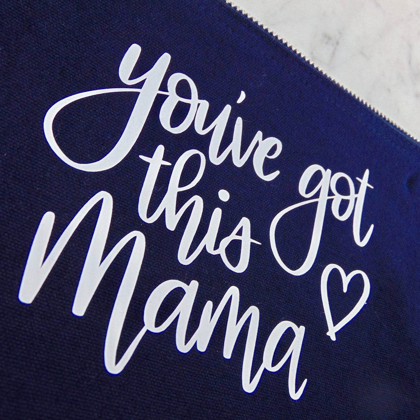 You've Got This Mama Navy Zip Pouch