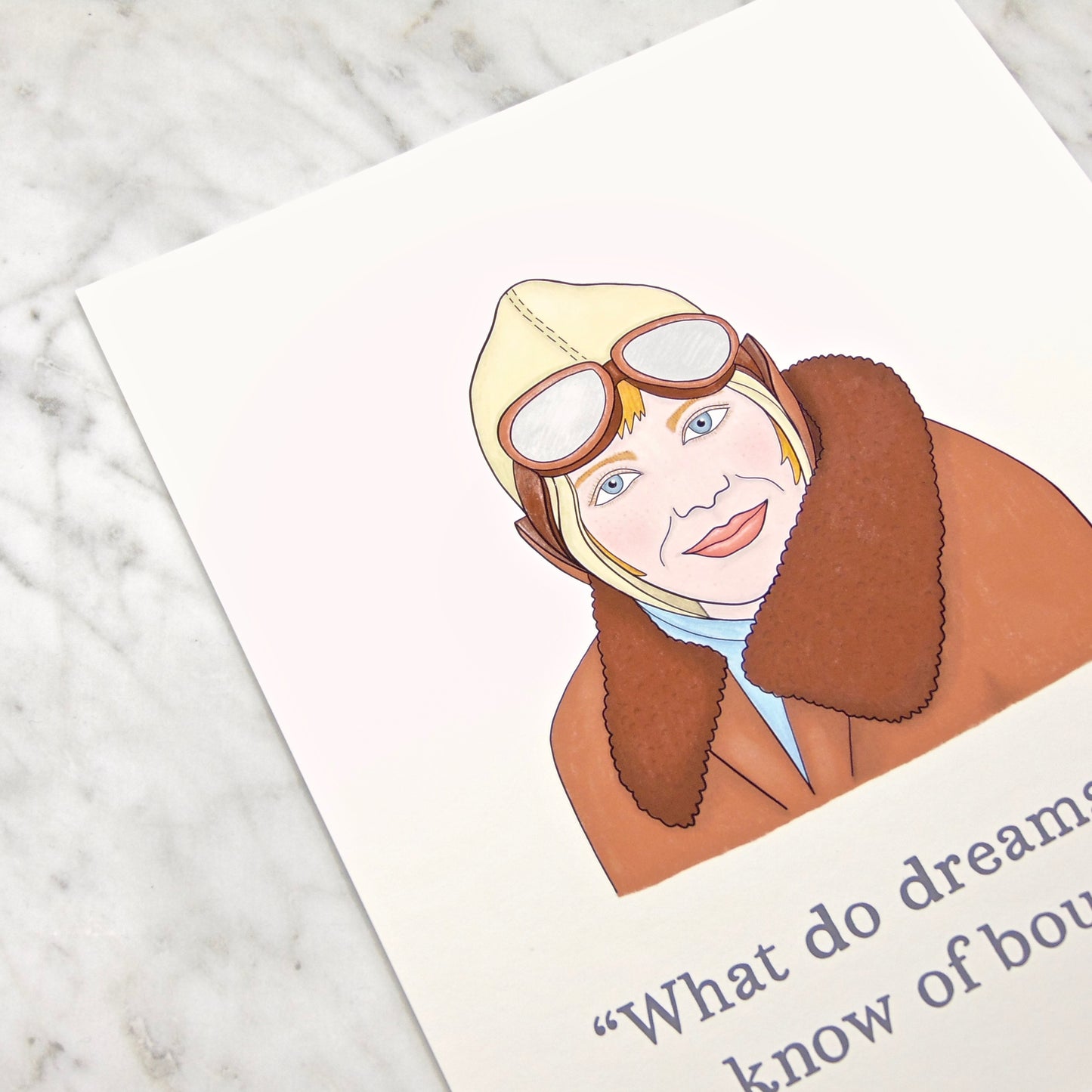 Amelia Earhart A4 Print