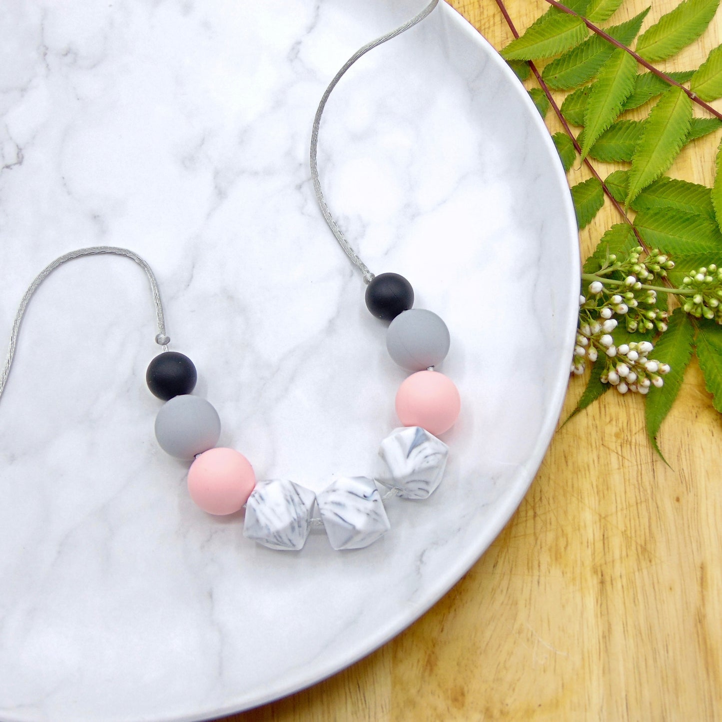 WAREHOUSE CLEARANCE Looking Blush - 9 Bead Necklace