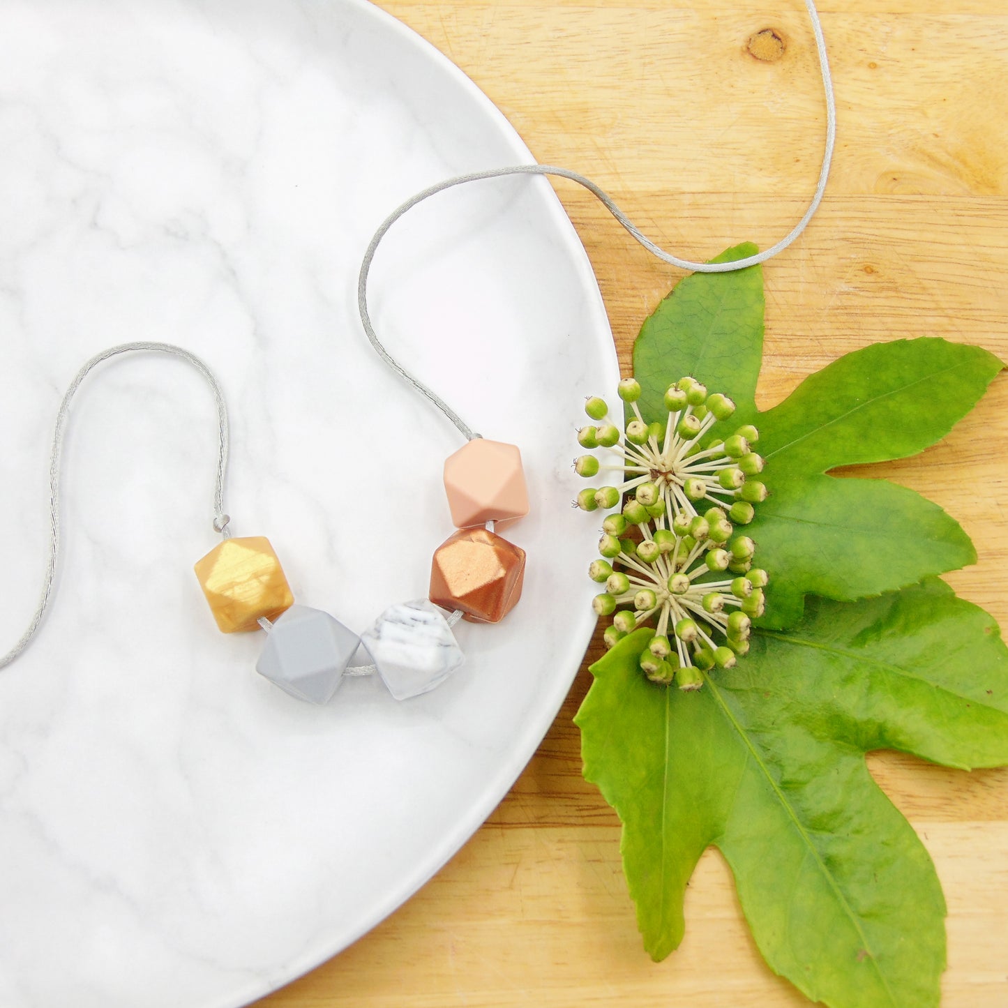 The New Neutral - 5 Bead Necklace