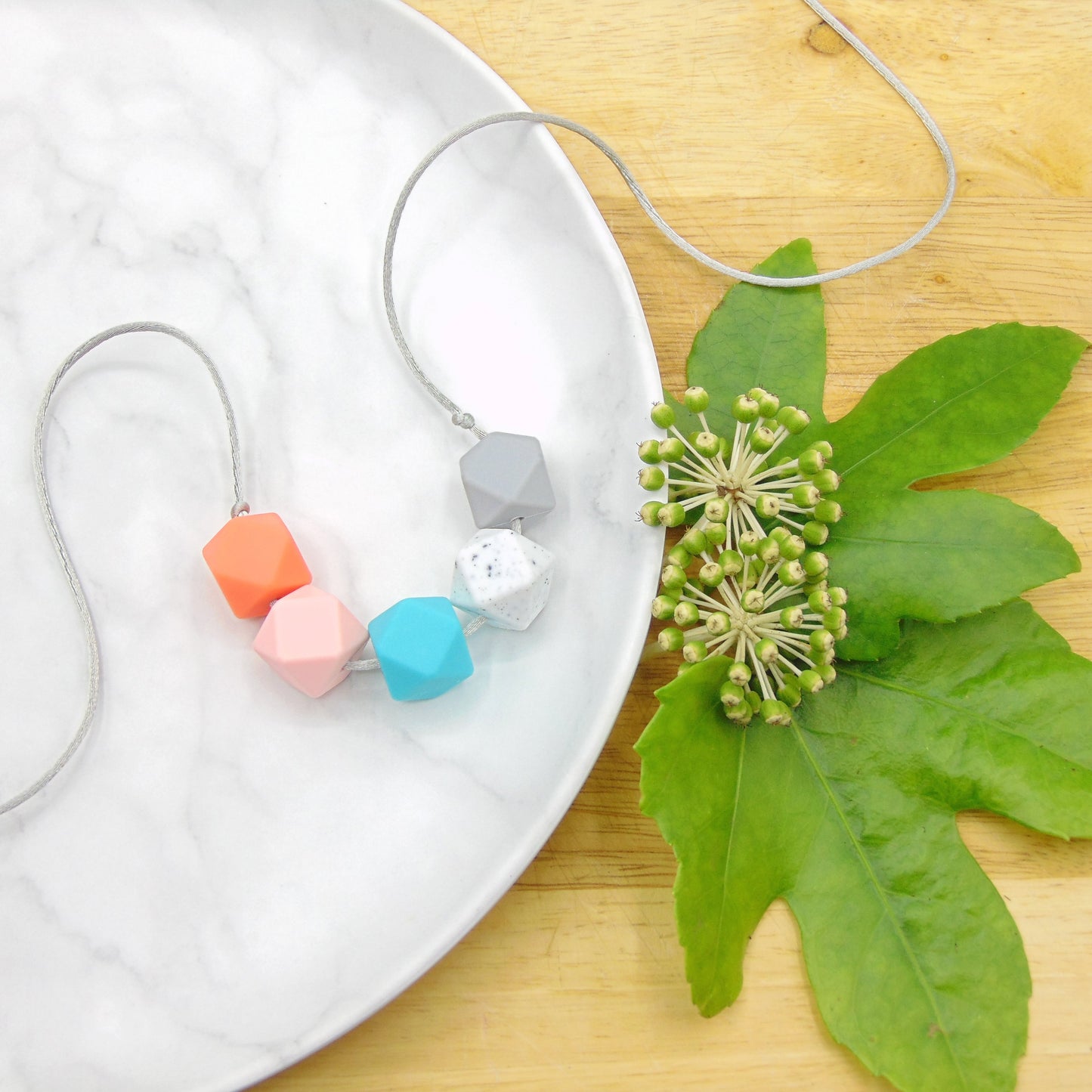 WAREHOUSE CLEARANCE Living Coral - 5 Bead Necklace