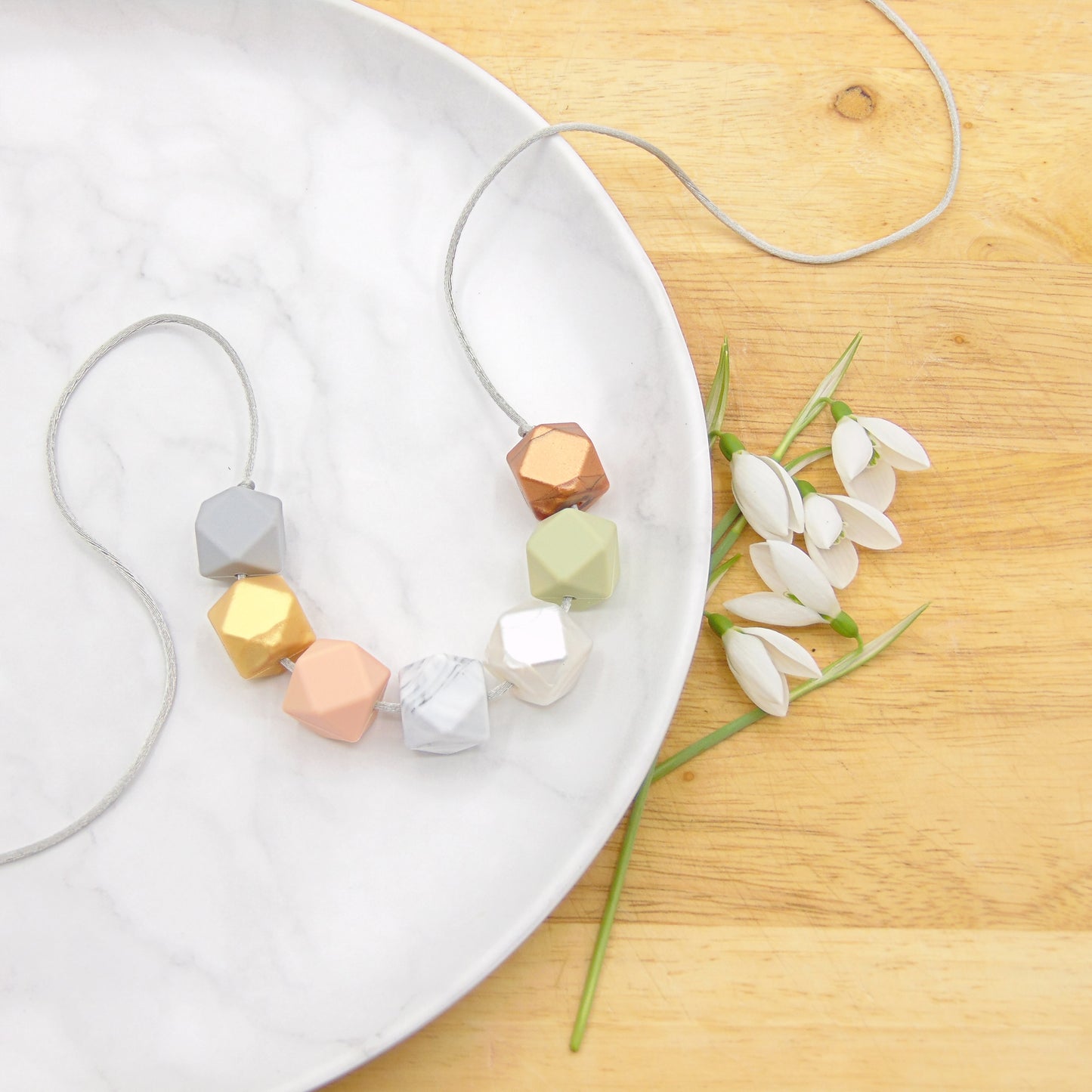 Keeping it Neutral - 7 Bead Necklace