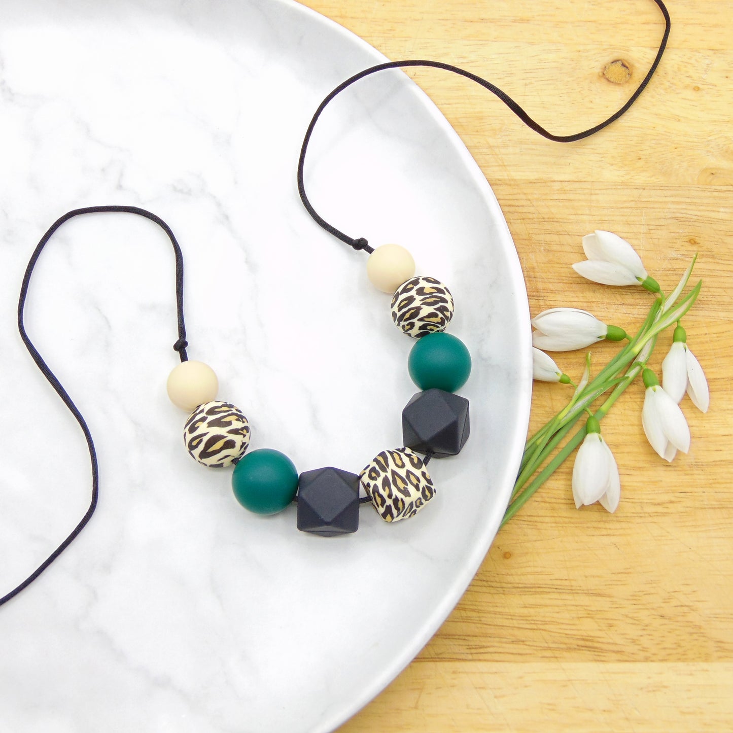 Leopard Envy - 9 Bead Necklace