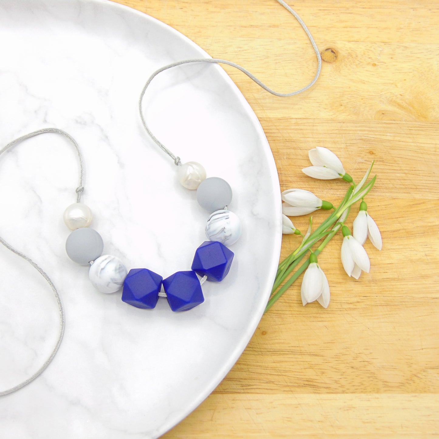 Royal Blue - 9 Bead Necklace