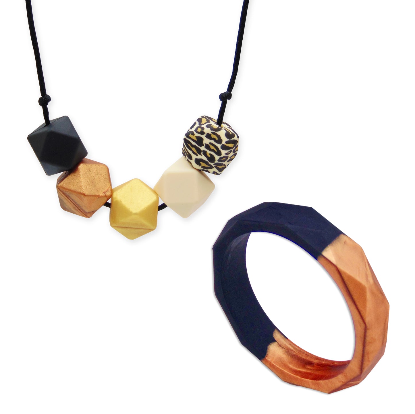 Luxe Leopard - Necklace and Bangle Gift Set