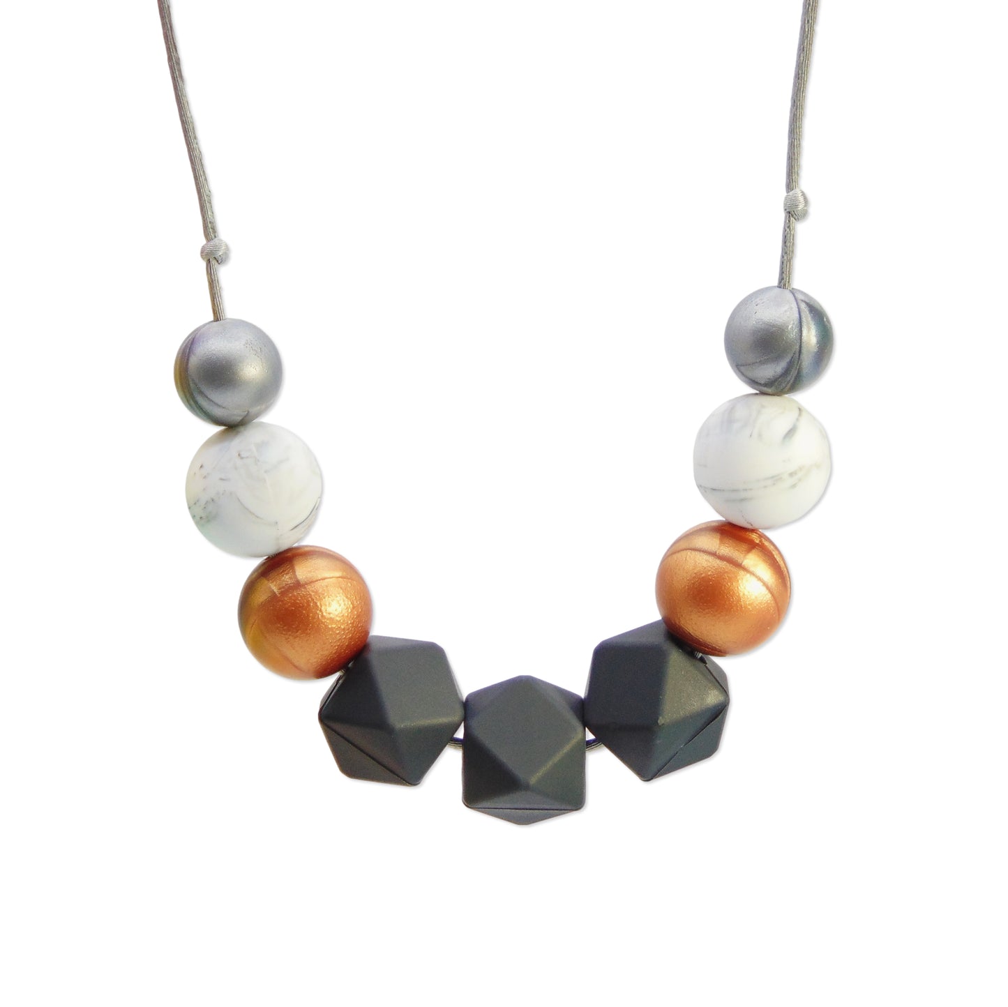 Bronze Place - 9 Bead Necklace