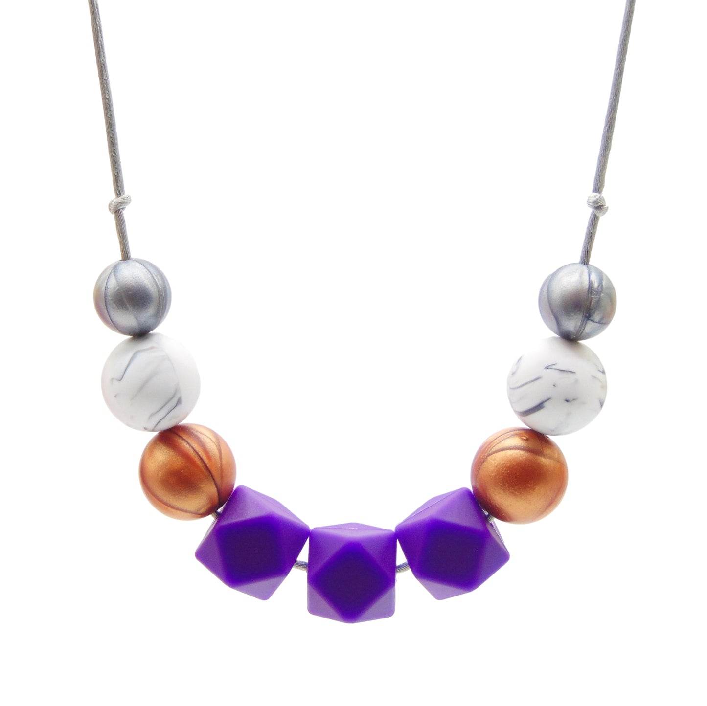 WAREHOUSE CLEARANCE Purple Grape - 9 Bead Necklace