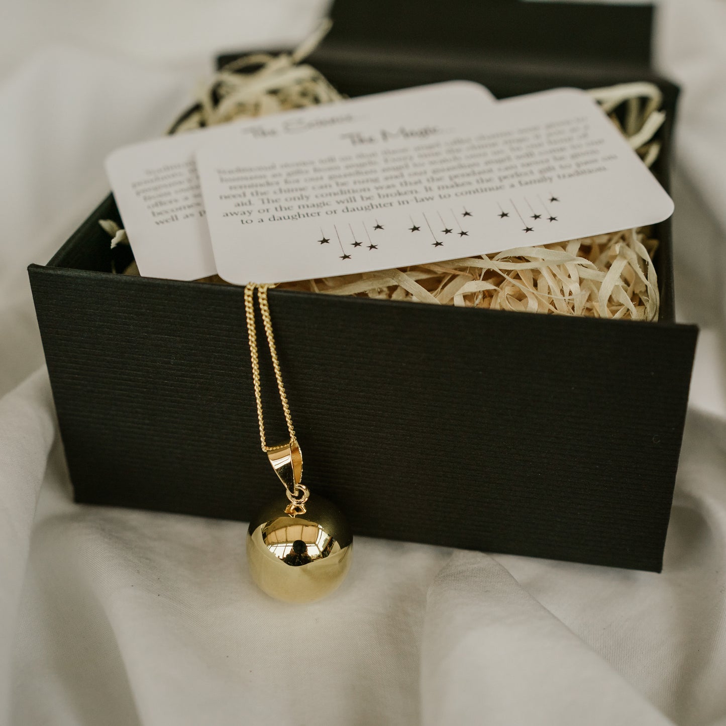 Yellow Gold Chiming Bola Pregnancy Pendant