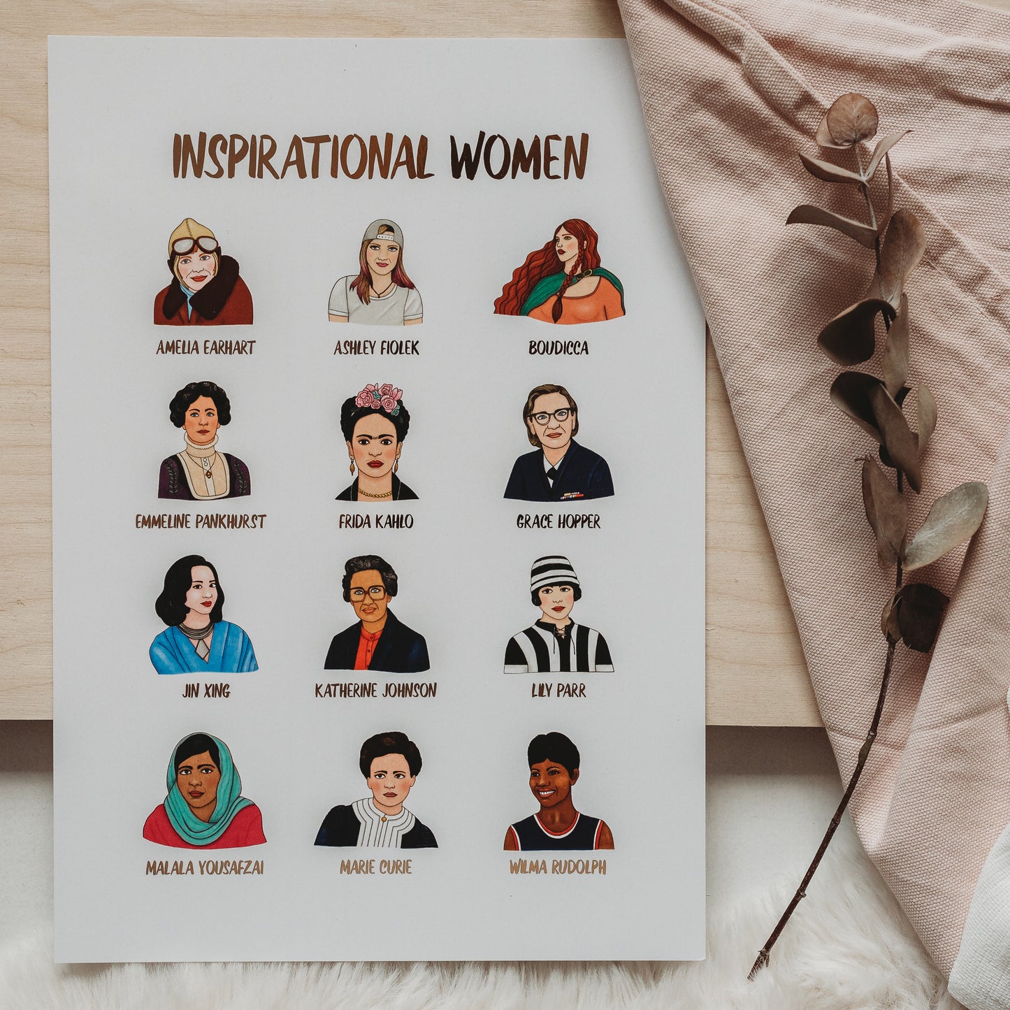 Inspiring Women A4 Foiled Print