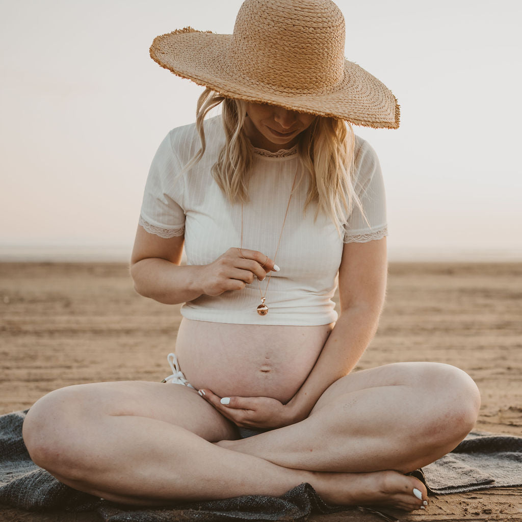 Rose Gold Chiming Bola Pregnancy Pendant