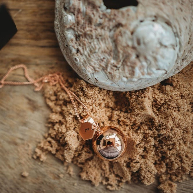 Rose Gold Chiming Bola Pregnancy Pendant