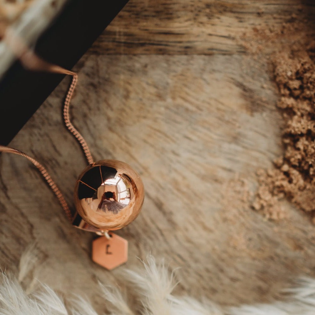 Rose Gold Chiming Bola Pregnancy Pendant