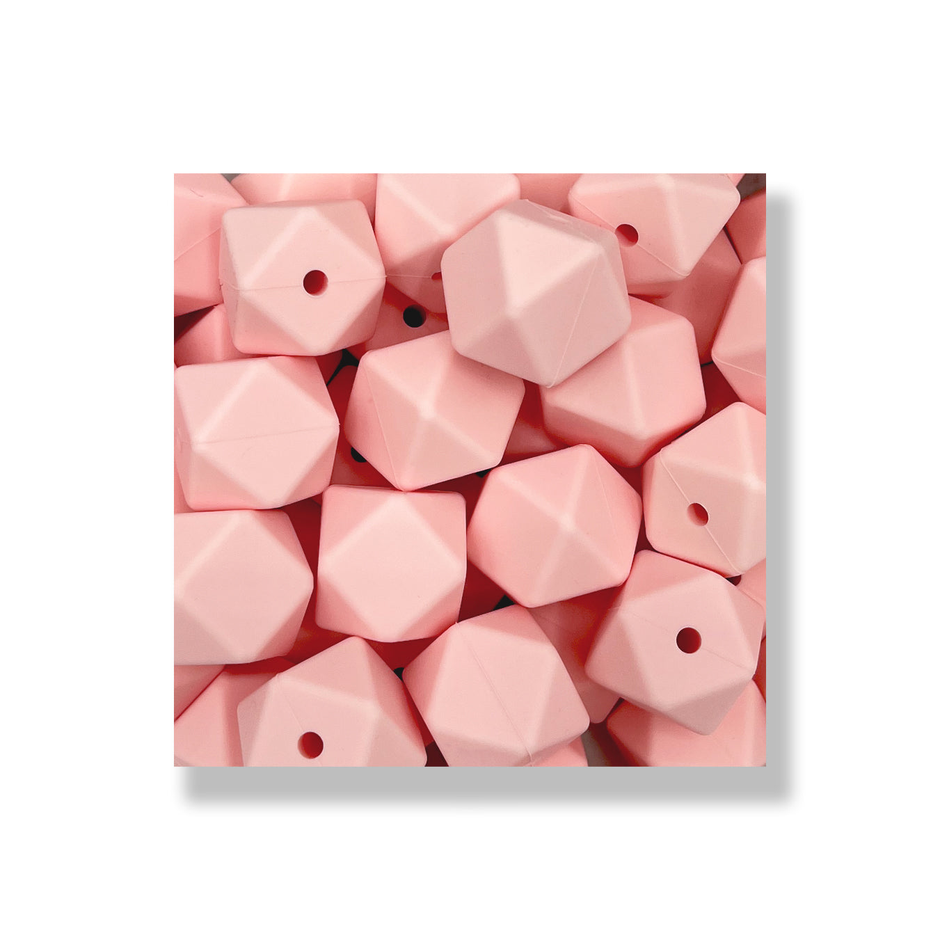 HEX020 - Rose Quartz 17mm Hexagon