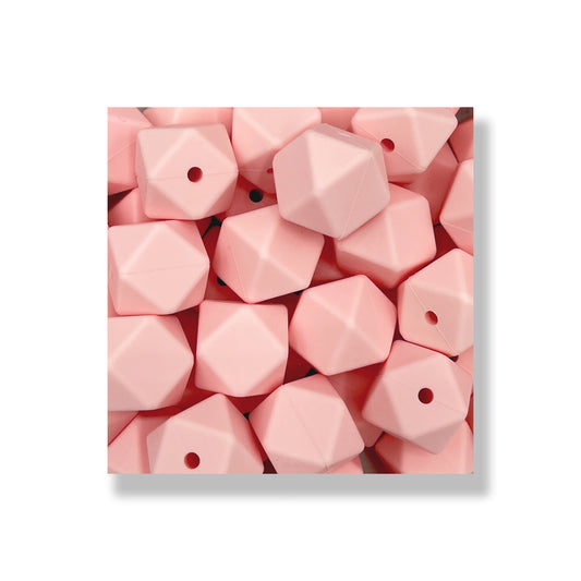 HEX020 - Rose Quartz 17mm Hexagon