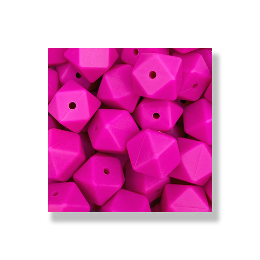 HEX022 - Hot Pink 17mm Hexagon