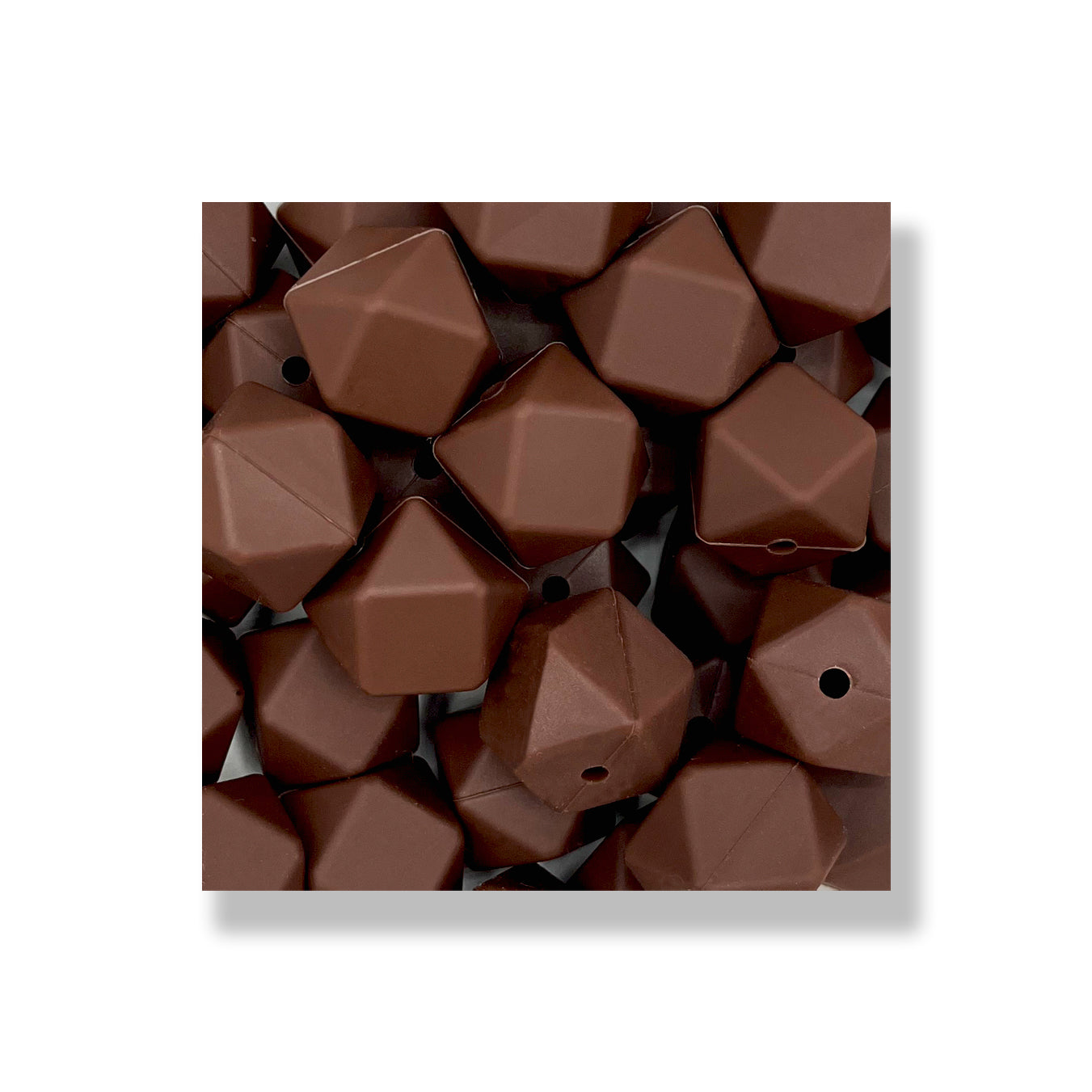 HEX029 - Chocolate Brown 17mm Hexagon