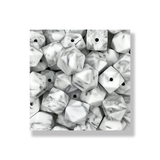 HEX034 - Marble 17mm Hexagon