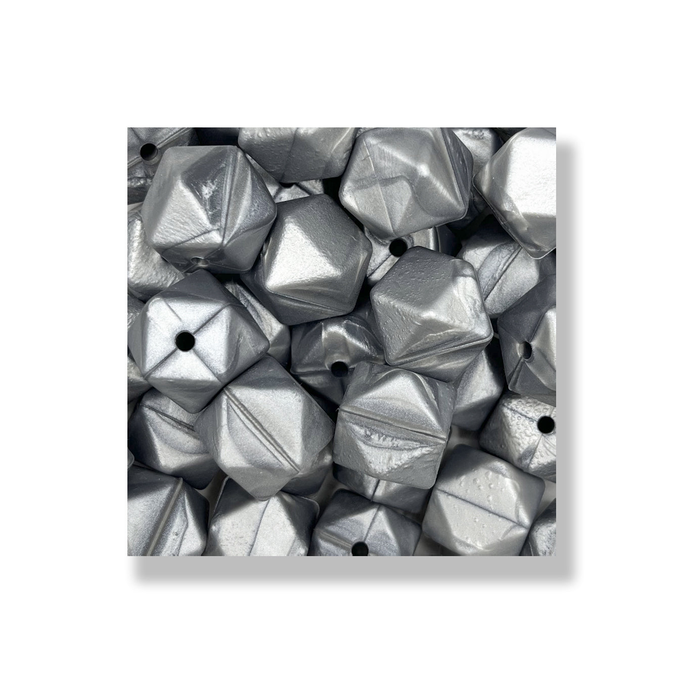 HEX037 - Silver 17mm Hexagon