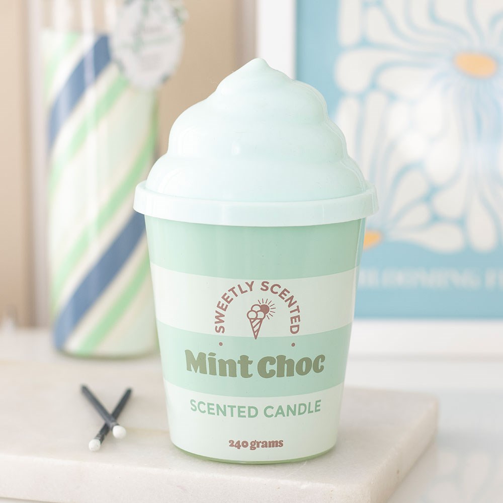 Mint Choc Ice Cream Candle