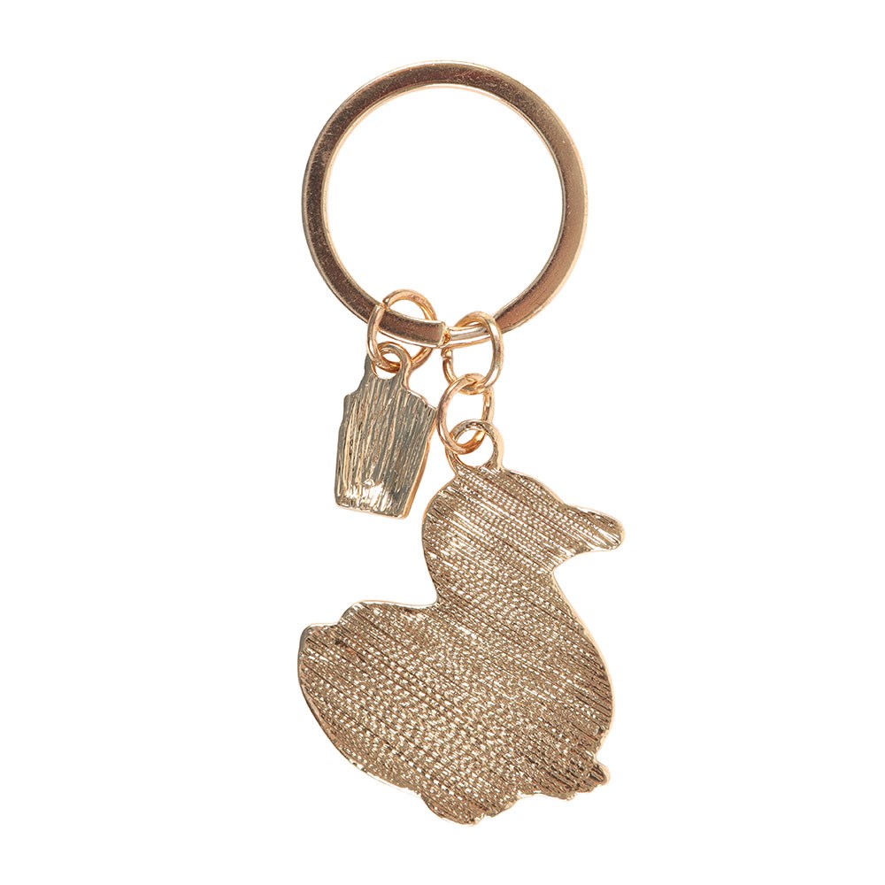 Cheeky Seagull and Chips Enamel Keychain