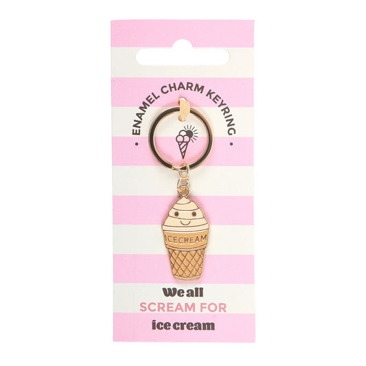 Sweet Ice Cream Enamel Keychain