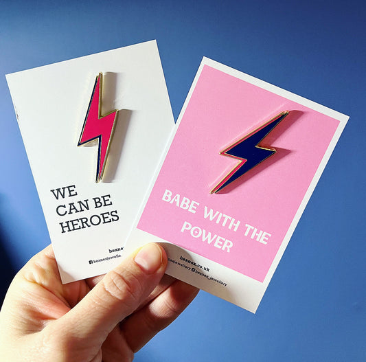 Bowie Lightning Bolt Pin Badge