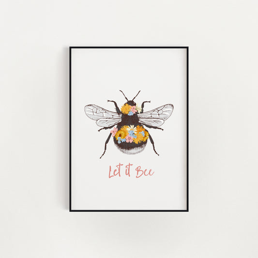 "Let It Bee" A4 Art Print