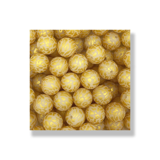 R15041 - Gold Leopard 15mm Round LIMITED EDITION