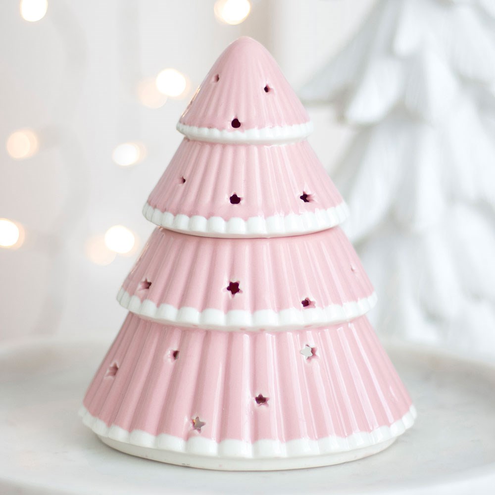 Pink Christmas Tree Wax Burner