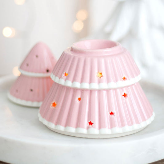 Pink Christmas Tree Wax Burner