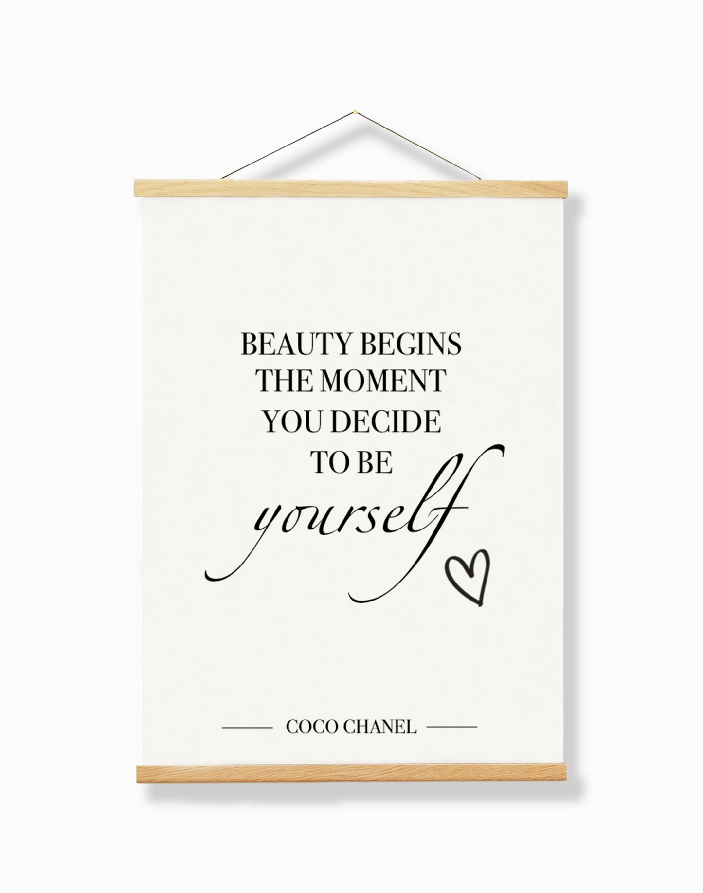 "Beauty Begins" - CoCo Chanel Quote A4 Print