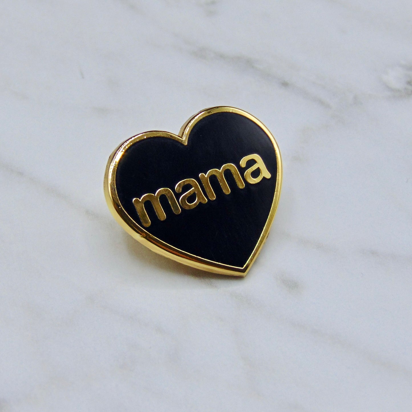 Mama Pin Badge - Black and Gold