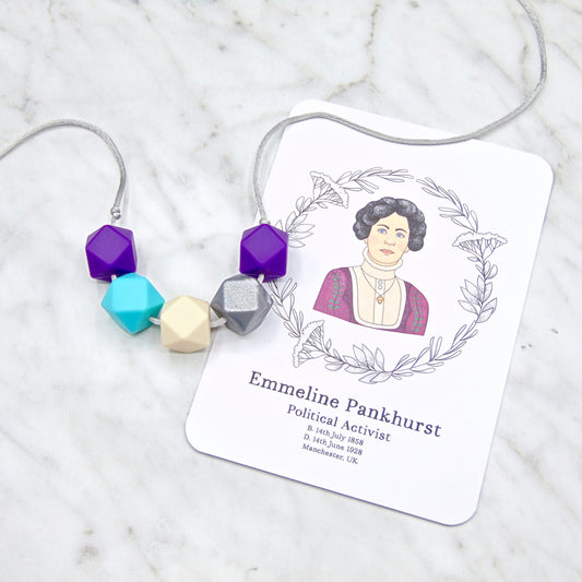 Emmeline Pankhurst - 5 Bead Necklace