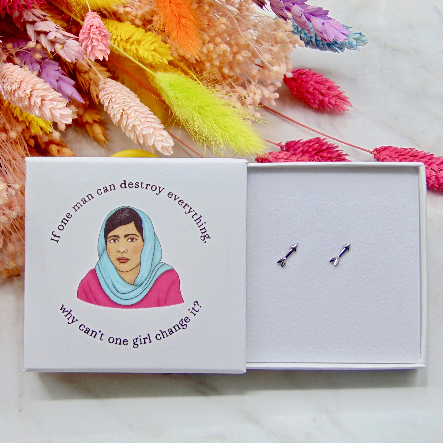 Malala Yousafzai Arrow Studs