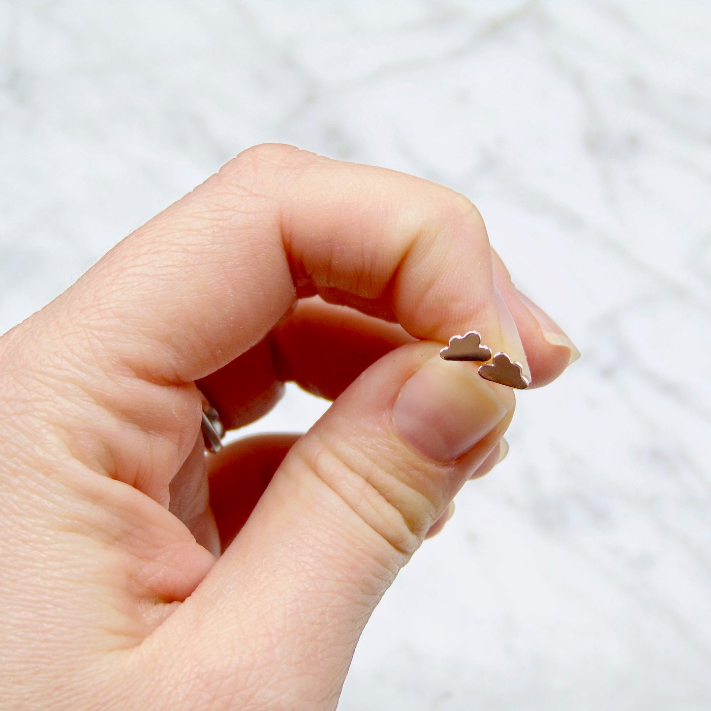 Amelia Earhart Rose Gold Cloud Studs