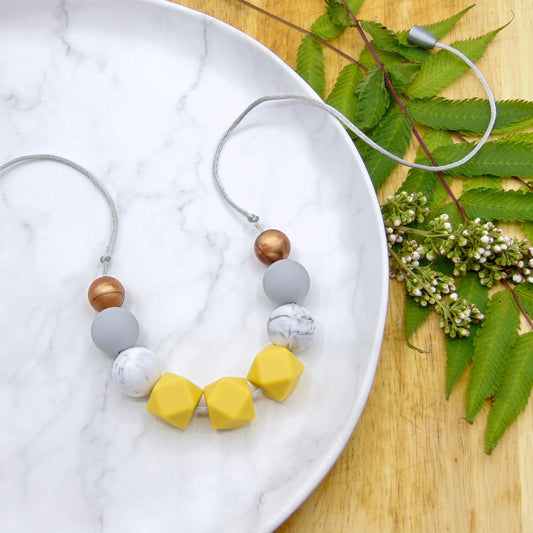Mustard and Copper - Necklace and Bangle Gift Set