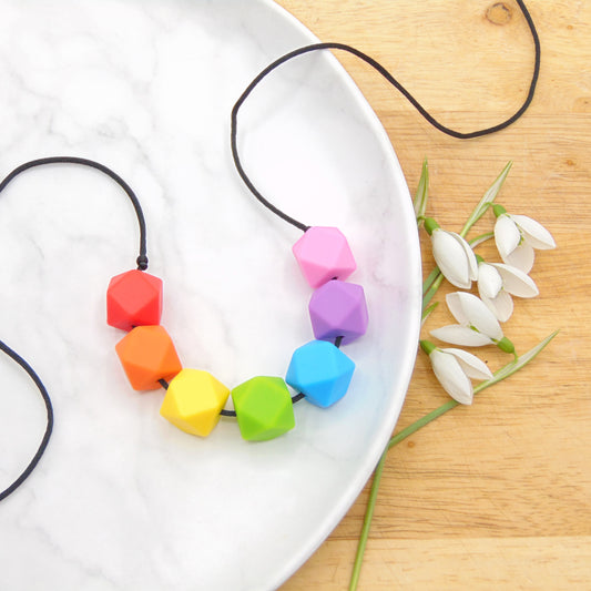 Rainbow Baby - 7 Bead Necklace