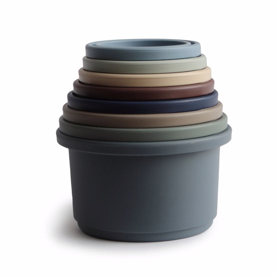 Danish Hygge Stacking Cups - Woodland Green