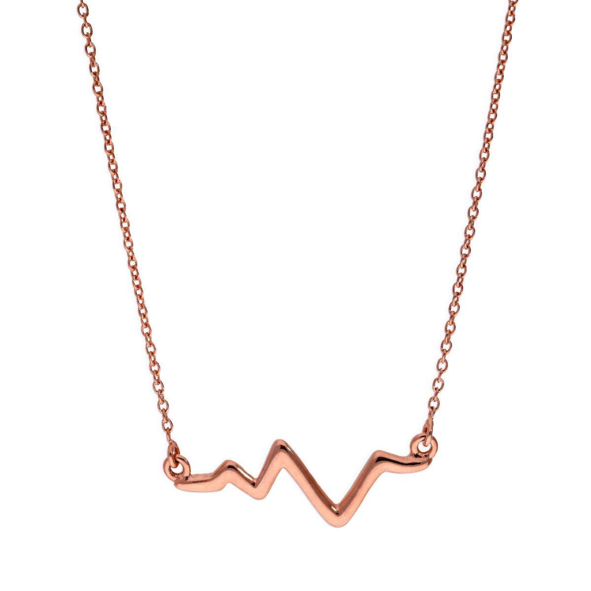 Heartbeat Necklace - Rose Gold